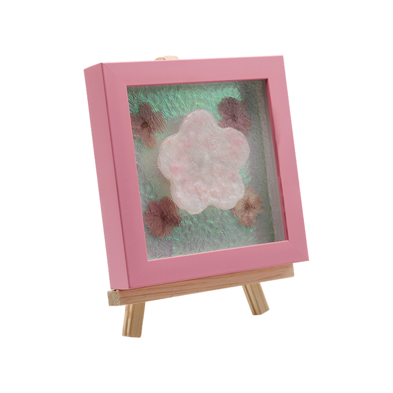 Amber Wooden Frame Water Ripple Cherry Blossom Art Lamp - Hujan Yozakura