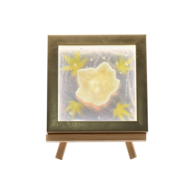 Cahaya Seni Daun Maple Kuning Muda Persegi - Frost Maple
