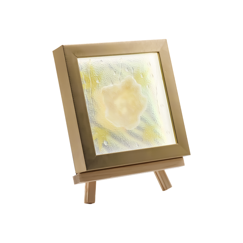 Cahaya Seni Daun Maple Kuning Muda Persegi - Frost Maple