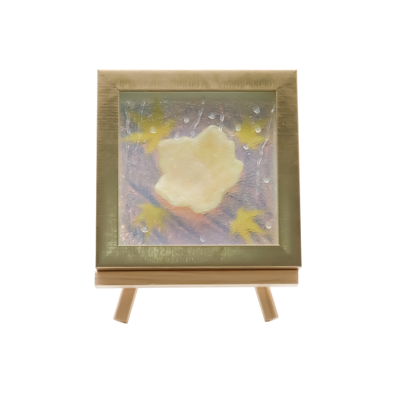 Cahaya Seni Daun Maple Kuning Muda Persegi - Frost Maple