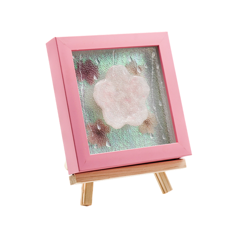 Bingkai Kayu Kuning Cherry Blossom Art Lamp-Yozakura Hujan