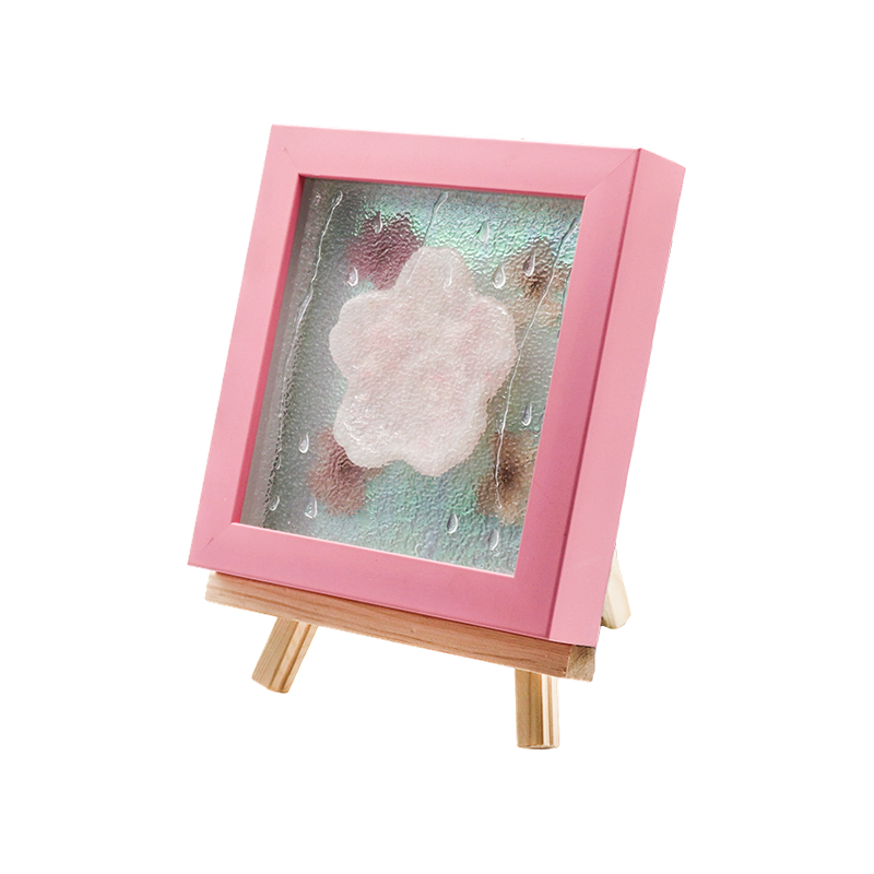 Bingkai Kayu Kuning Cherry Blossom Art Lamp-Yozakura Hujan