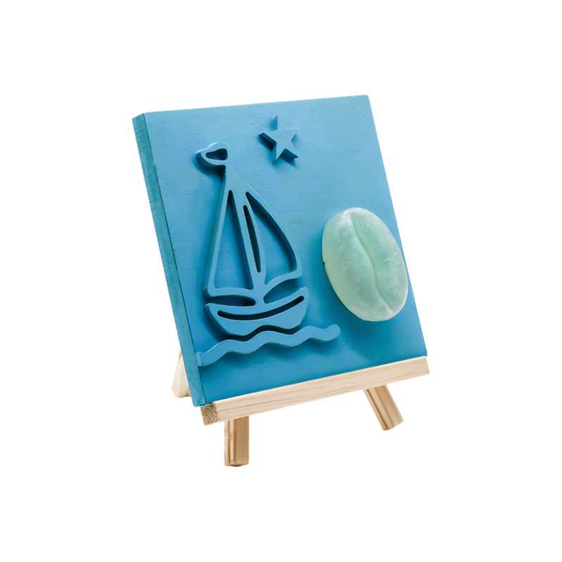 Perahu Layar Warna Lautan Lampu Kayu Ukiran Buluh - Pembakar Bayangan Layar