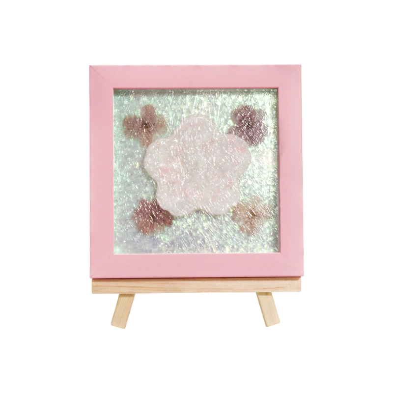Amber Wooden Frame Water Ripple Cherry Blossom Art Lamp - Hujan Yozakura